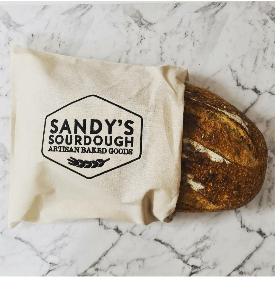 Sandy's Reusable Drawstring Bread Bag
