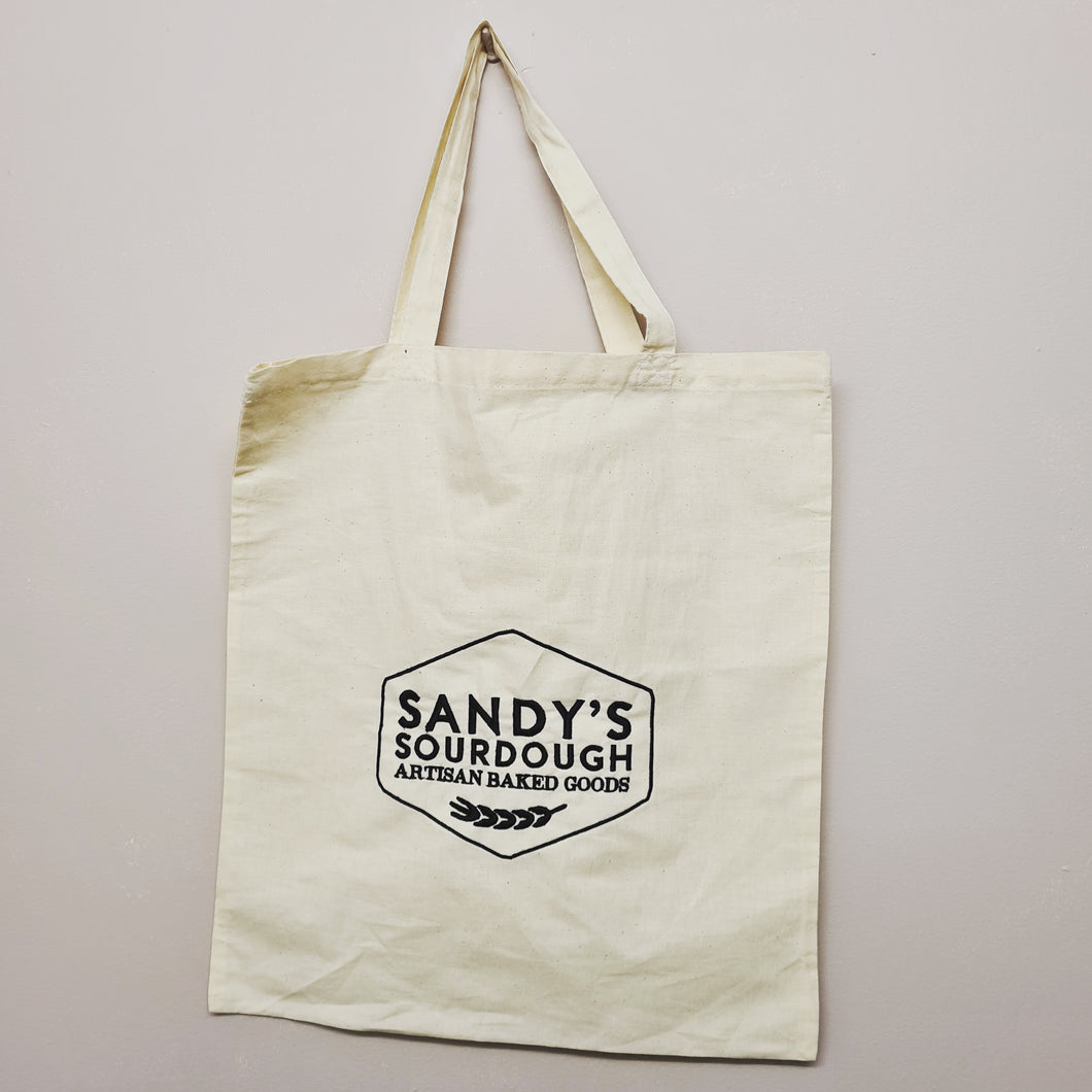 Sandy's reusable market bag + discount at Harvest Market